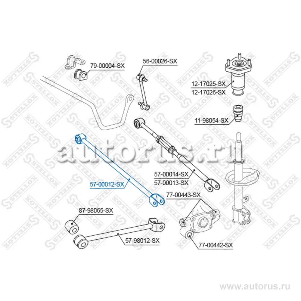 Рычаг зад. подв. пер. л.+п. Toyota Camr STELLOX 5700012_SX