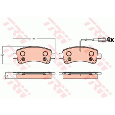 Колодки задние FIAT Ducato Solers 2011-> /WK+ TRW GDB2106