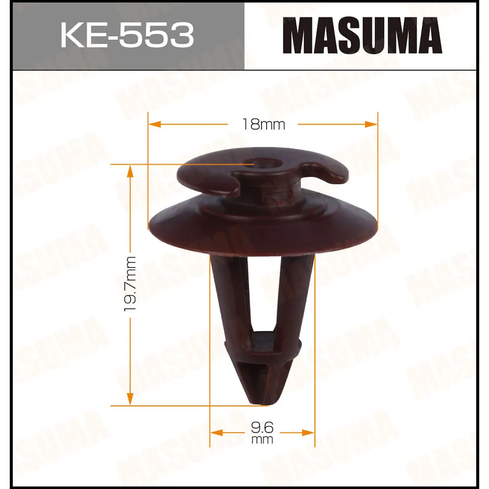 Клипса автомобильная уп.50 MASUMA KE-553