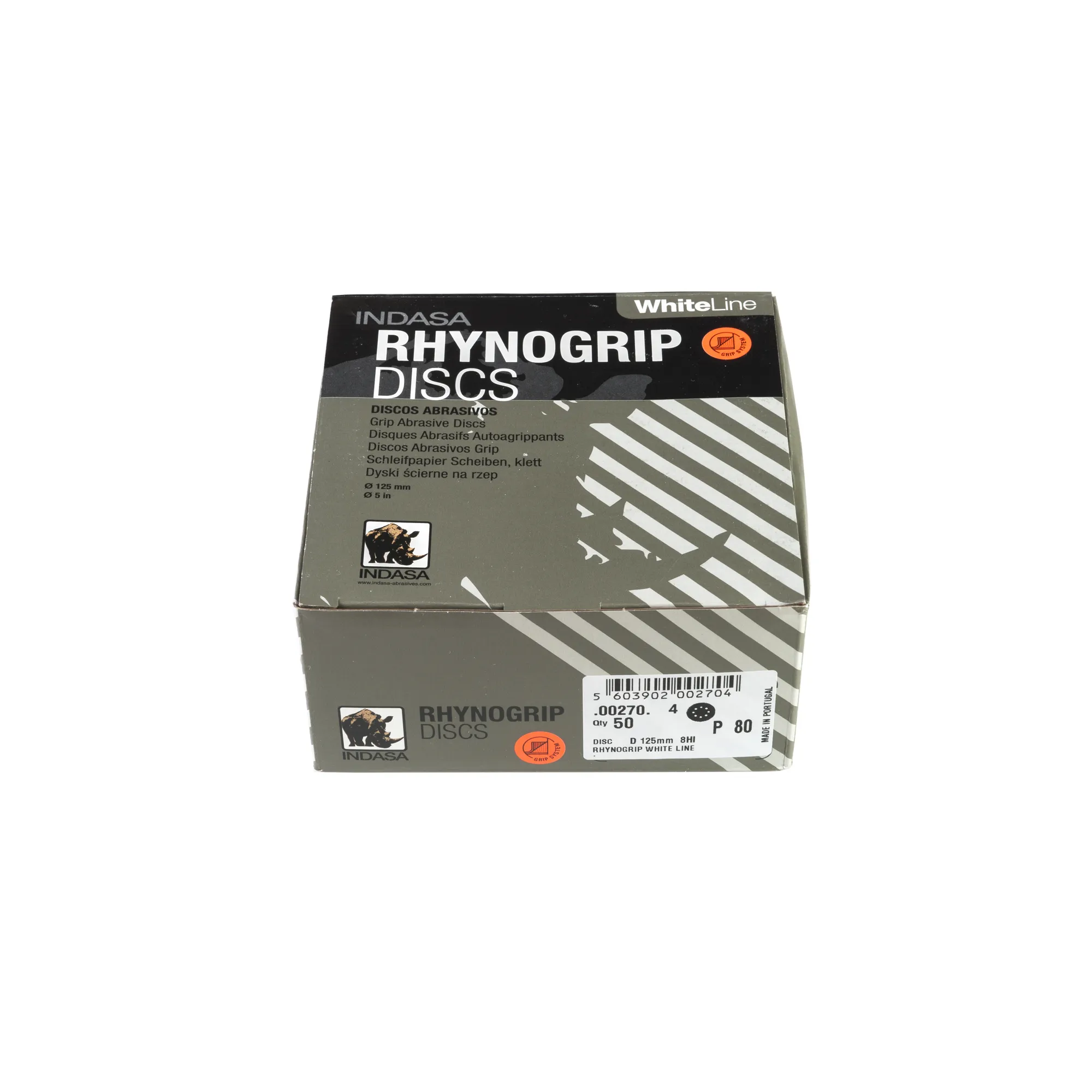 Круг RHYNOGRIP (8H) D125 мм Р80 Indasa 00270