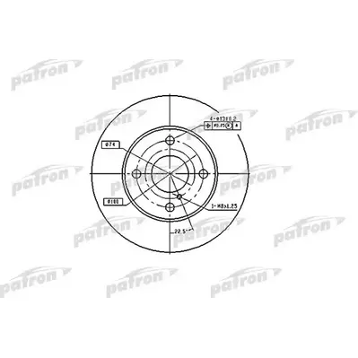 Диск тормозной передний MAZDA: 121 II 90-96, 323 C IV 89-94, 323 C PATRON PBD2719