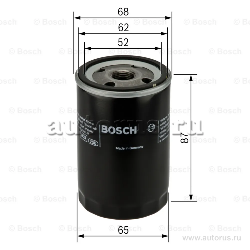 Фильтр масляный BOSCH 0 986 452 060
