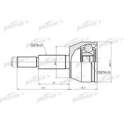 ШРУС наружн FORD: EXPLORER 07-10 4WD, EXPLORER Sport-Tr PATRON PCV6889