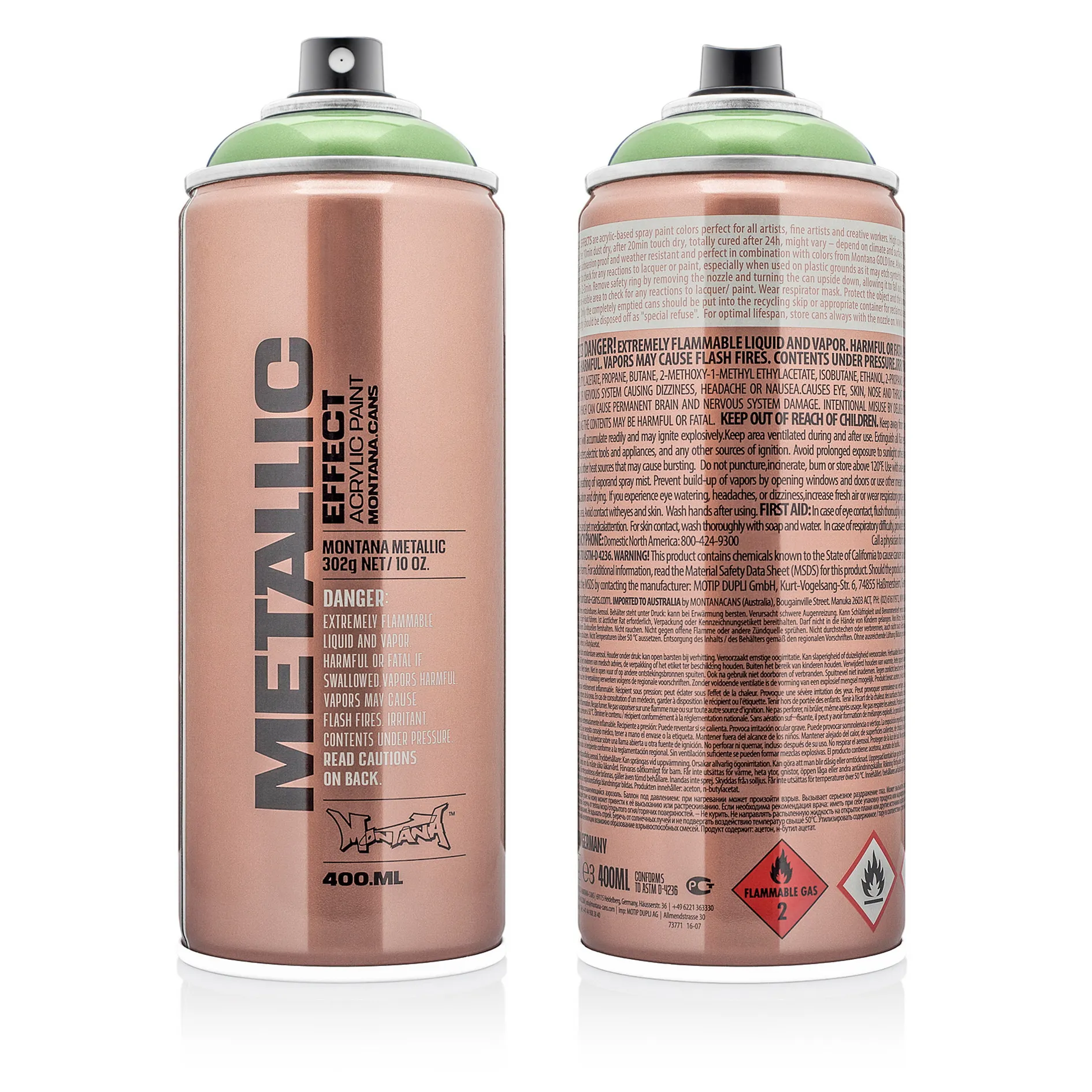 Краска METALLIC авокадо MONTANA CANS EMC6040