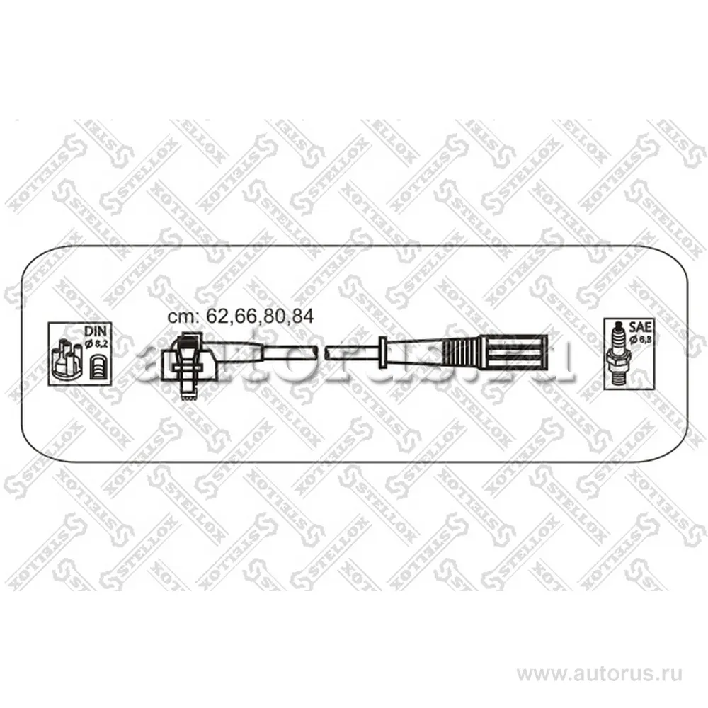 К-кт проводов Ford Fiesta/Escort/Orion 1.4/1.6 86> STELLOX 10-38115-SX