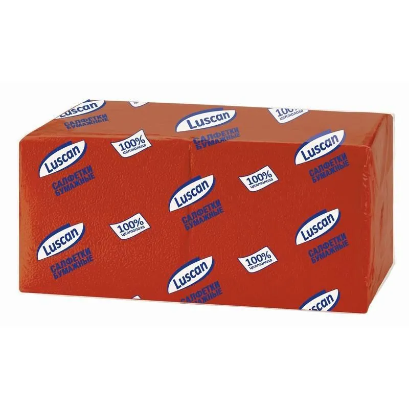 Салфетки бумажные Luscan Profi Pack 1сл24х24 оранжевые 400шт/уп 1304578