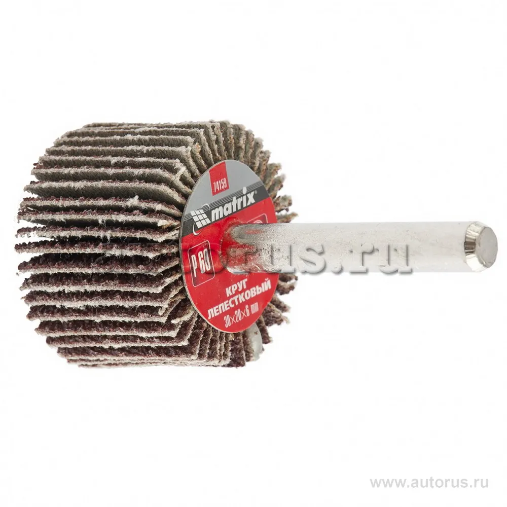 Круг лепестковый для дрели, 30x20x6 мм, P 60 MATRIX 74159 MATRIX 74159