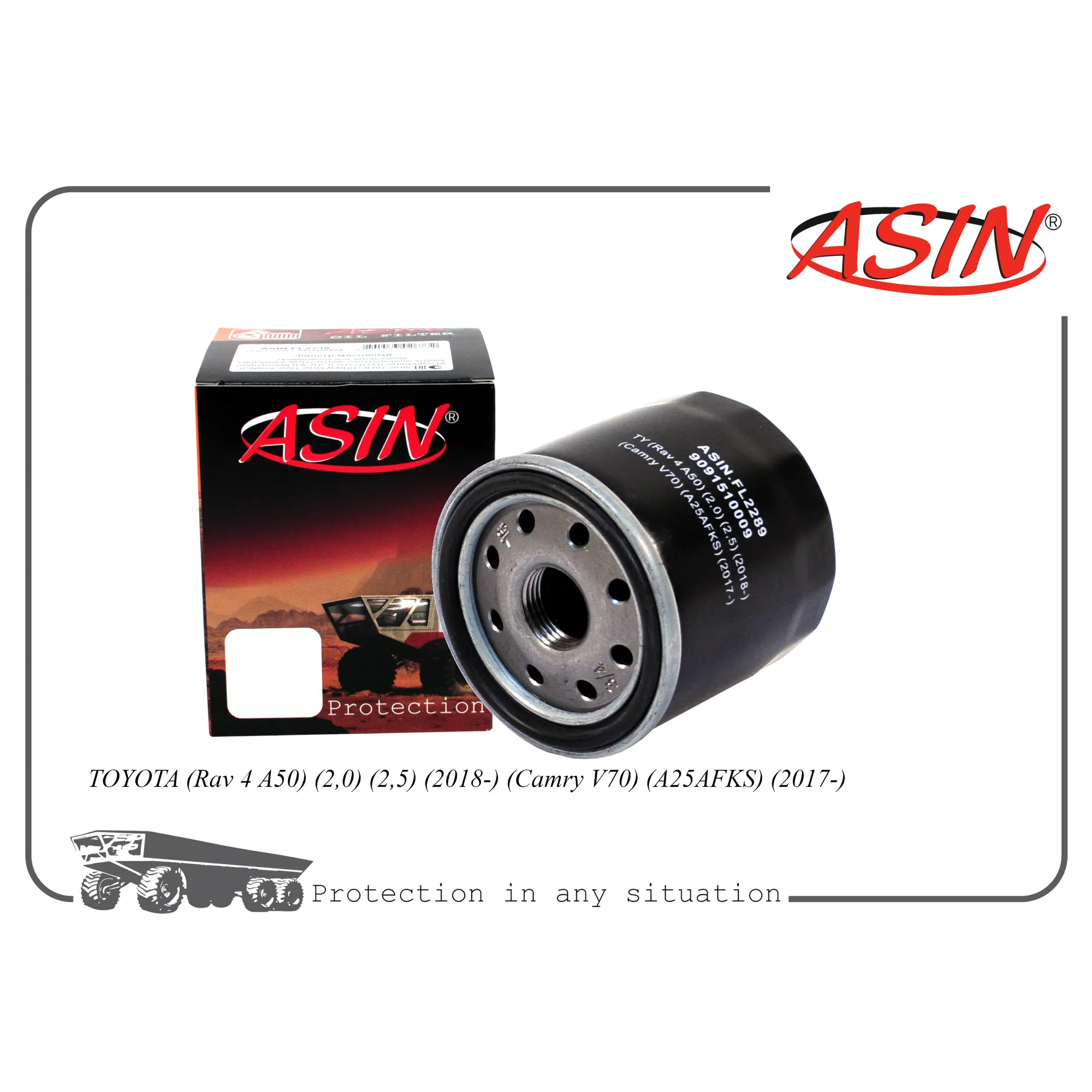 Фильтр масляный 90915-10009/ASIN.FL2289 ASIN ASIN ASIN.FL2289