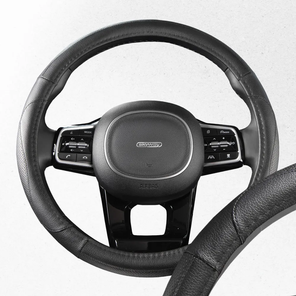 Оплетка SKYWAY Art-2 M Черная экокожа SKYWAY S01102352