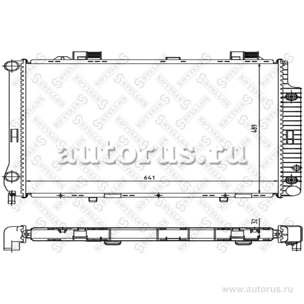 Радиатор MB W210 2.8/3.2 V6 АКПП 95 STELLOX 1025345_SX