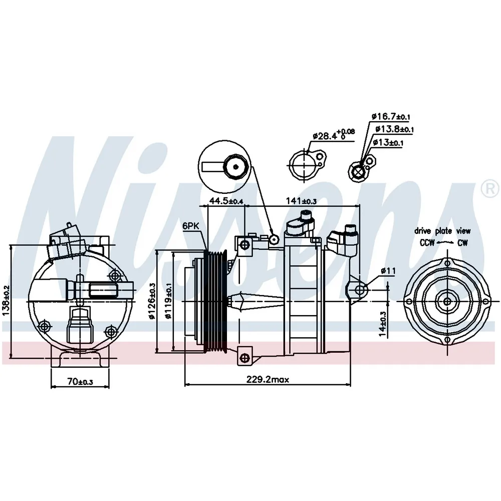 Компрессор кондиционера NISSENS 89022
