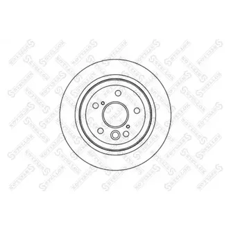 Диск тормозной задний TOYOTA AVENSIS VERSO 2.0 VVTI/2.0 D4-D 01> STELLOX 60204576_SX