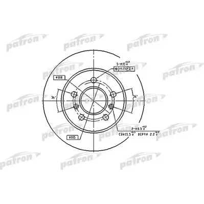 Диск тормозной задний RENAULT: LAGUNA 93-01, LAGUNA GRANDTOUR 95-01 PATRON PBD1029