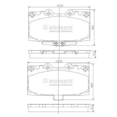 Колодки тормозные SUBARU FORESTER 2.0 98-02/IMPREZA 2.0 94- передние