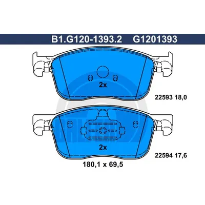 Колодки торм.пер. GALFER B1G12013932