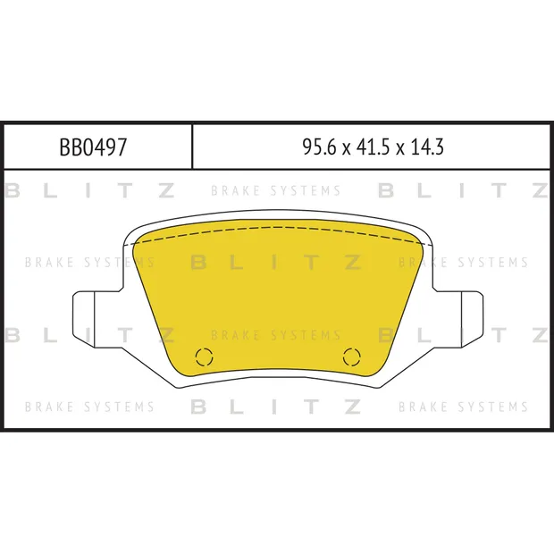 Колодки тормозные дисковые задние MERCEDES W168/W169 02-> BLITZ BB0497
