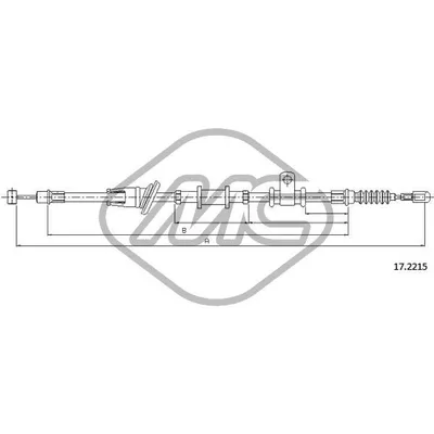 Трос ручника SPACESTART ALL VAN SX-LH Metalcaucho 82275