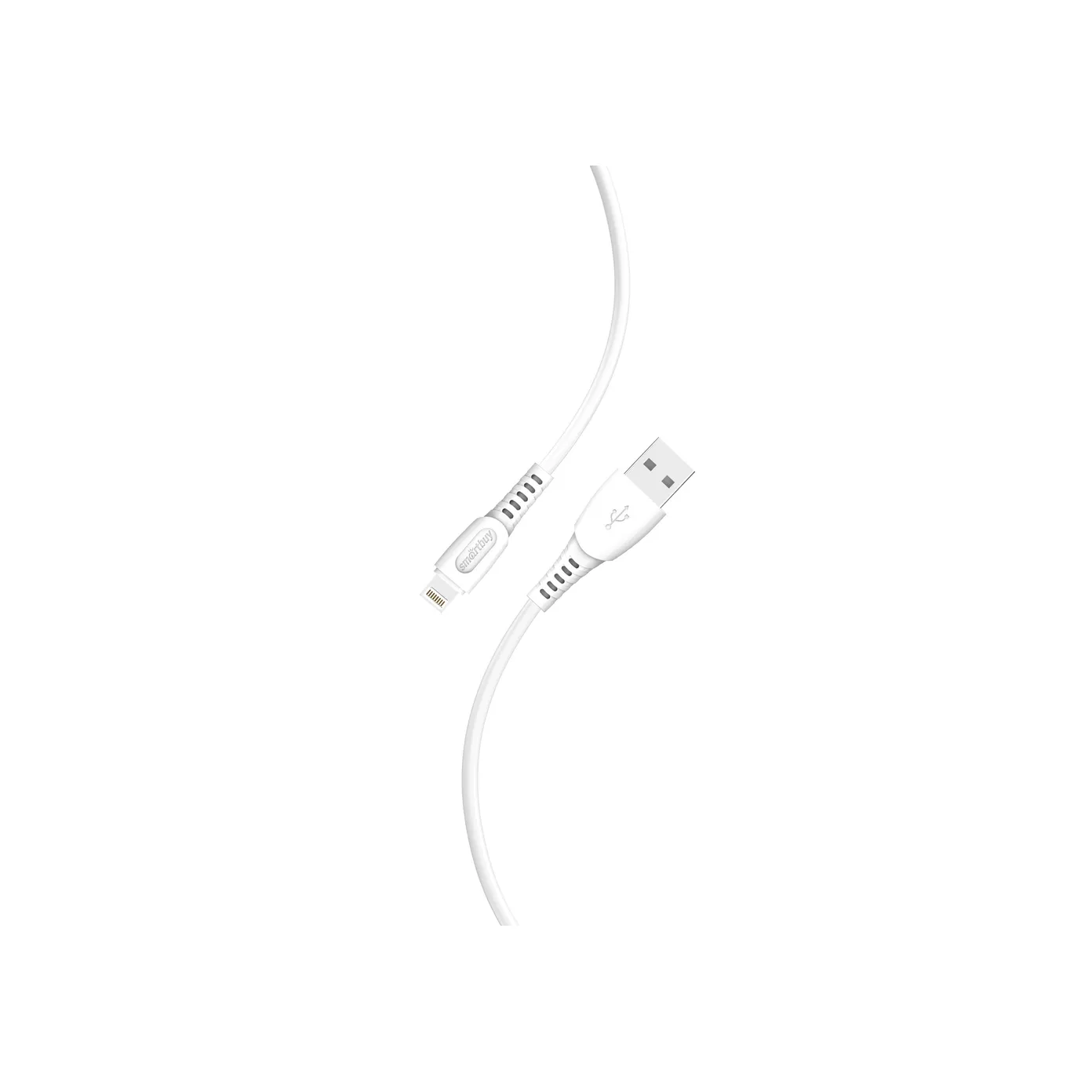 Кабель для зарядки и передачи данных S40 LIGHTNING белый, 2.4 а, 1 м, SMARTBUY IK-512-S40W