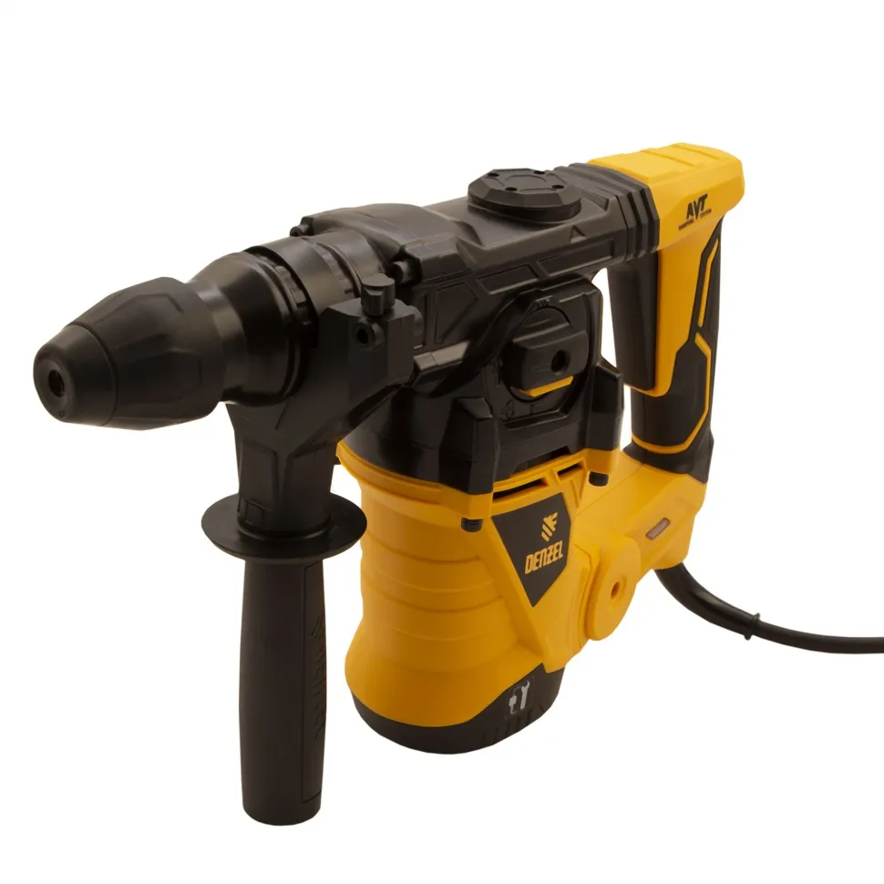 Перфоратор электрический RHV-1250-30, SDS-plus, 1250 Вт, 5 Дж, 3 плюс 1 реж. Denzel 26612
