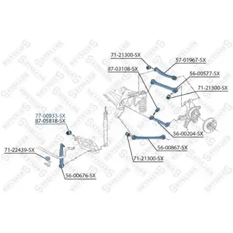 Сайлентблок зад. рычага MB W124/W201-W210 84-02 STELLOX 77-00933-SX