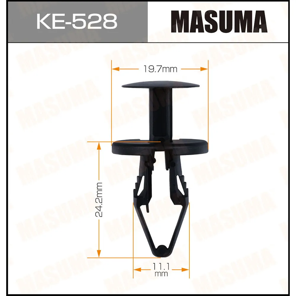 Клипса автомобильная уп.50 MASUMA KE-528