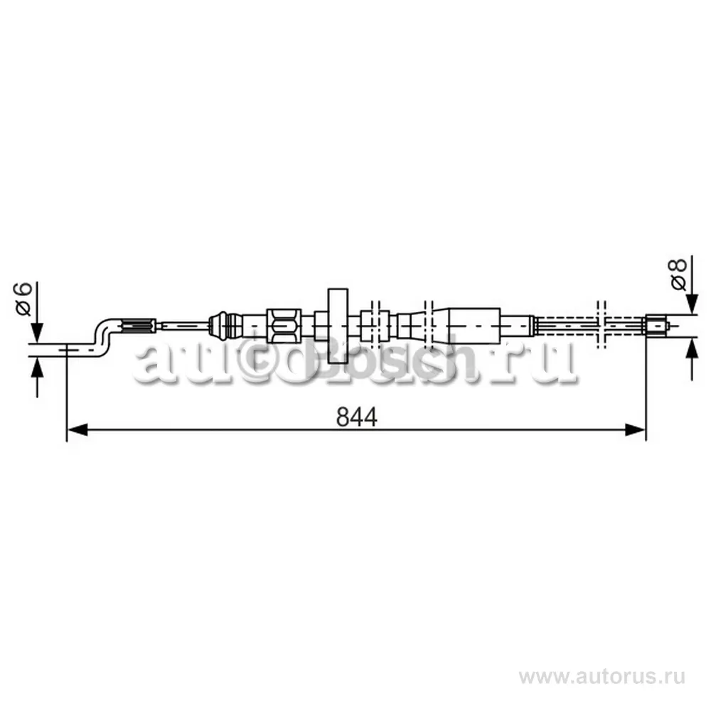 Трос ручного тормоза L=R VW T4 all 9003 /барабанный L=R BOSCH 1 987 477 171