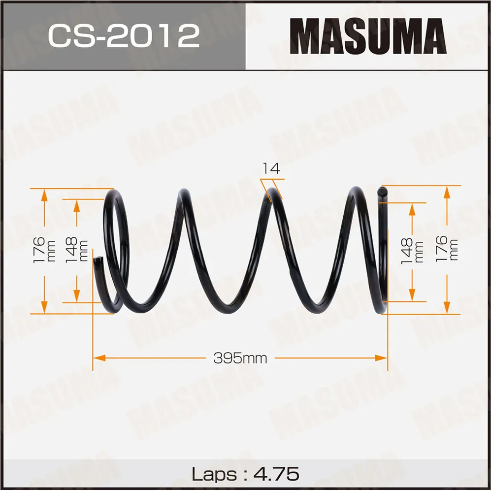 Пружина передняя NISSAN CEFIRO MASUMA CS-2012