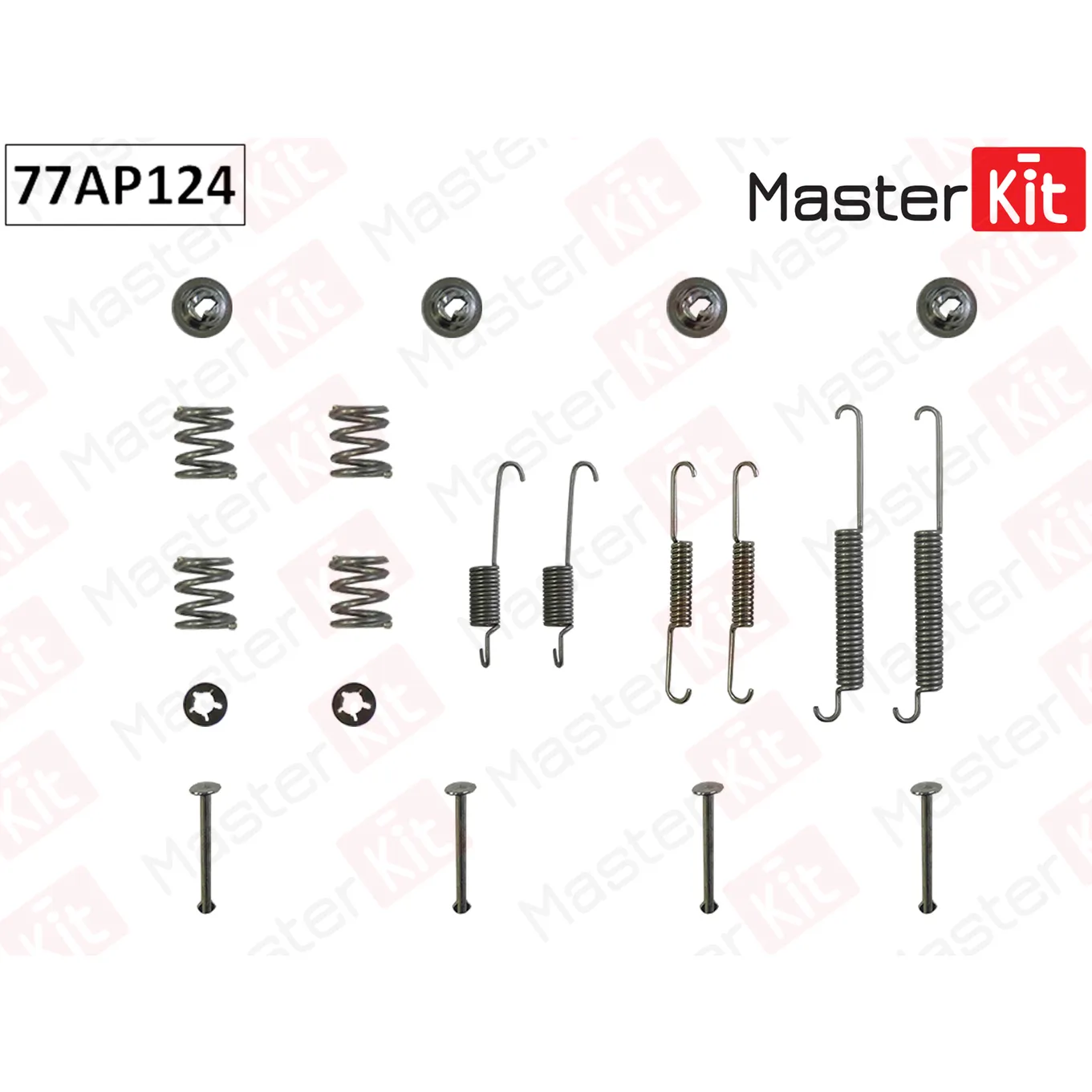 Рем.к-кт пружин для задних барабанных колодок MASTERKIT 77AP124