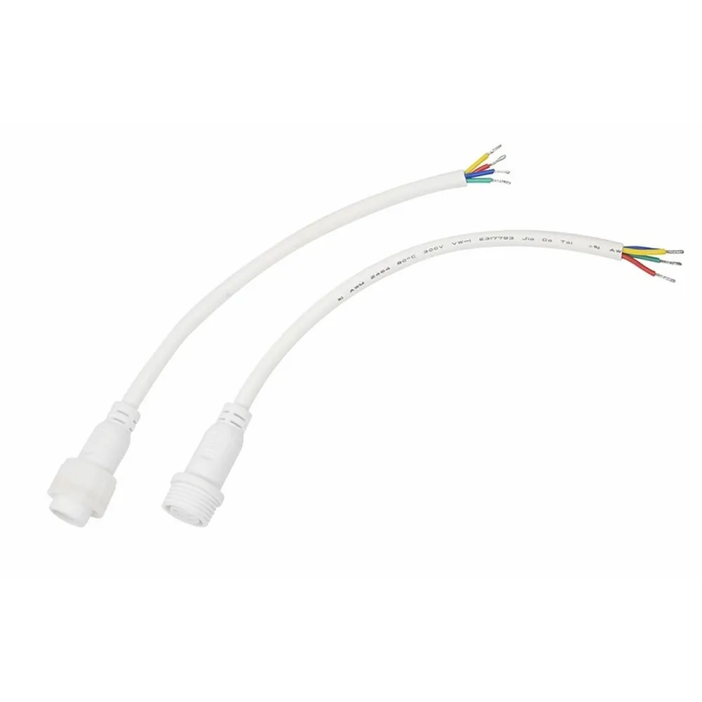 Соединительный кабель (4pin) герметичный (IP67) 4х0.75мм? белый REXANT 11-9440