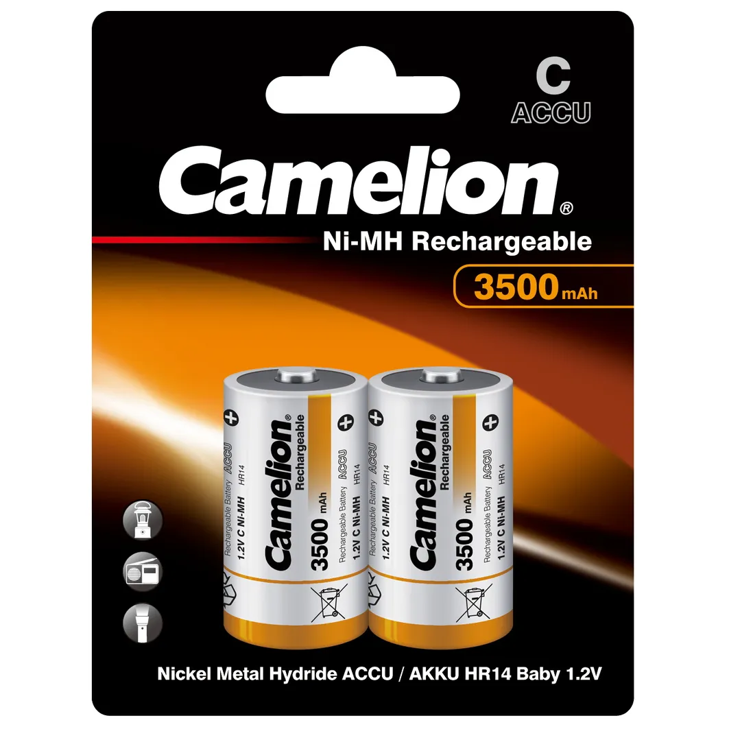 Батарейка Ni-Mh Camelion Rechargeable C 1,2V (2 шт) NH-C3500BP2