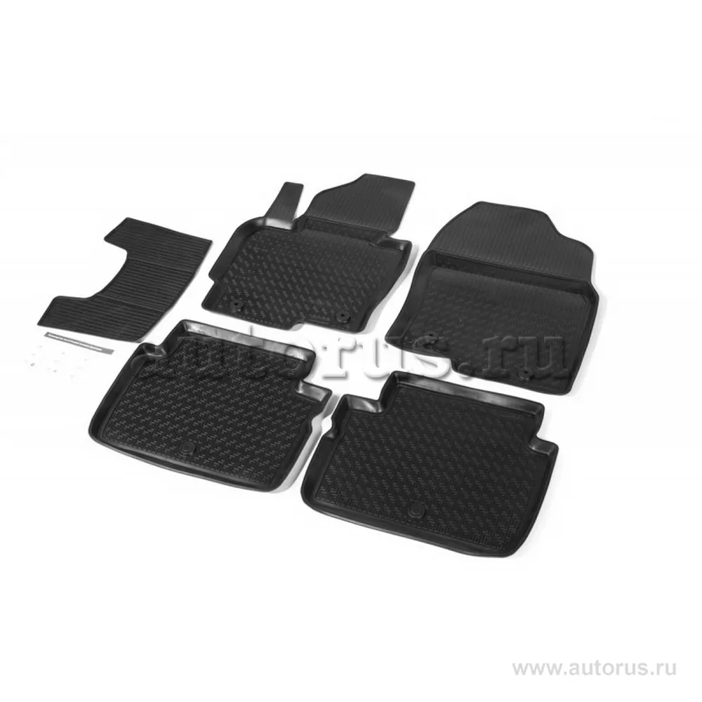 Коврики салона полиуретан черный Mazda CX-5 (KE) 2011- с крепежом COMFORT 33.12.505.PL