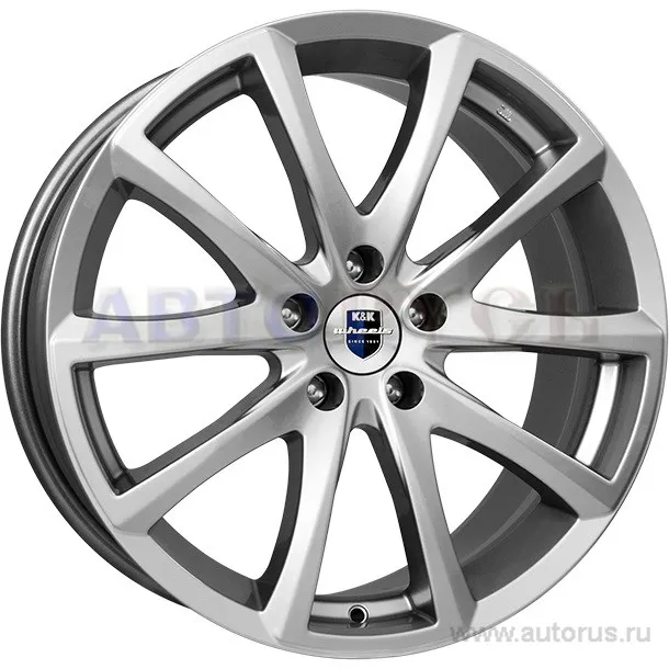 Диск литой R18 8.5J 5x114.3/67.1 ET35 КИК Сансара блэк платинум 18089