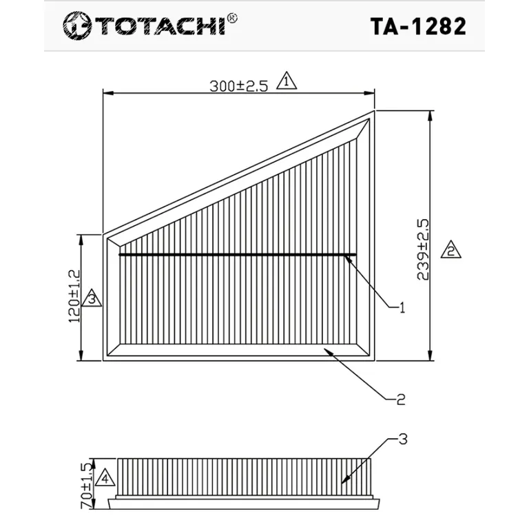 Фильтр воздушный TOTACHI TA-1282 6G91-9601-AA MANN C 30 161 TOTACHI TA-1282