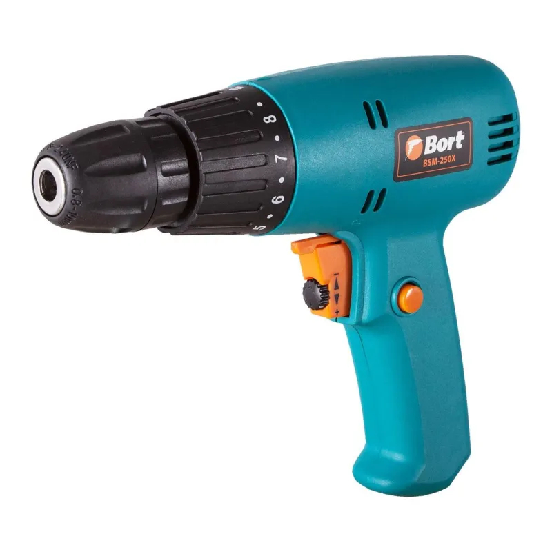 Дрель-шуруповерт сетевая BORT BSM-250X (91272584) 1021119