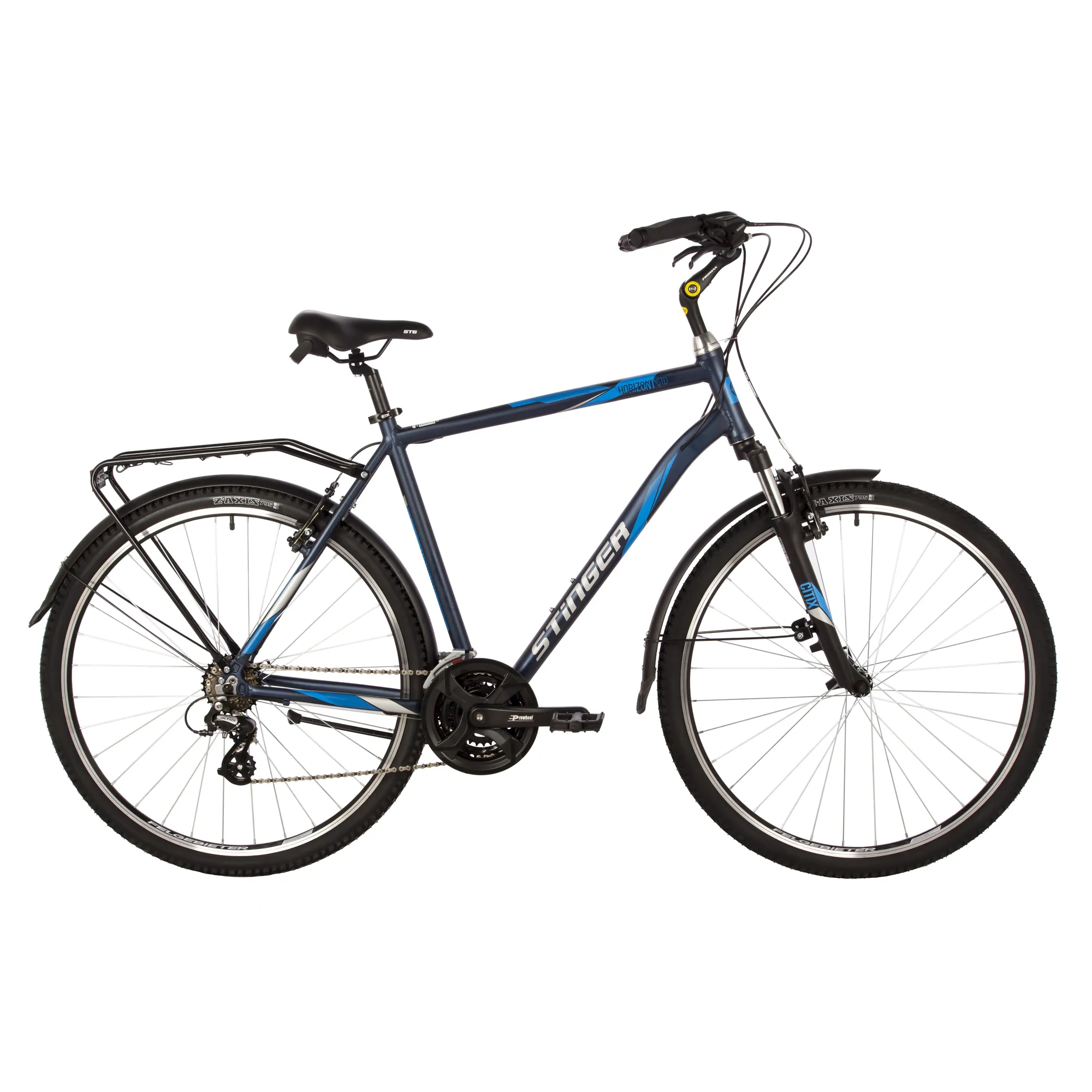 Велосипед 28 дорожный STINGER Horizont Std (2021) количество скоростей 24 рама алюминий 20,5 синий/антрацитовый