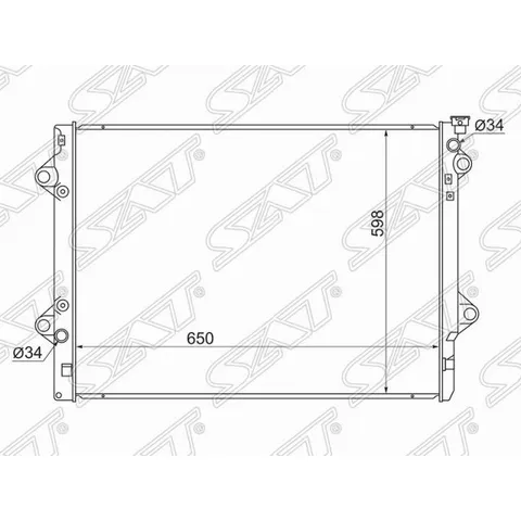 Радиатор TOYOTA LAND CRUISER PRADO 120 /SURF/FJ CRUISER 5VZ/1GR/3RZ/2TR 02-/PRADO 150 2TR 09- SAT SGTY0009120