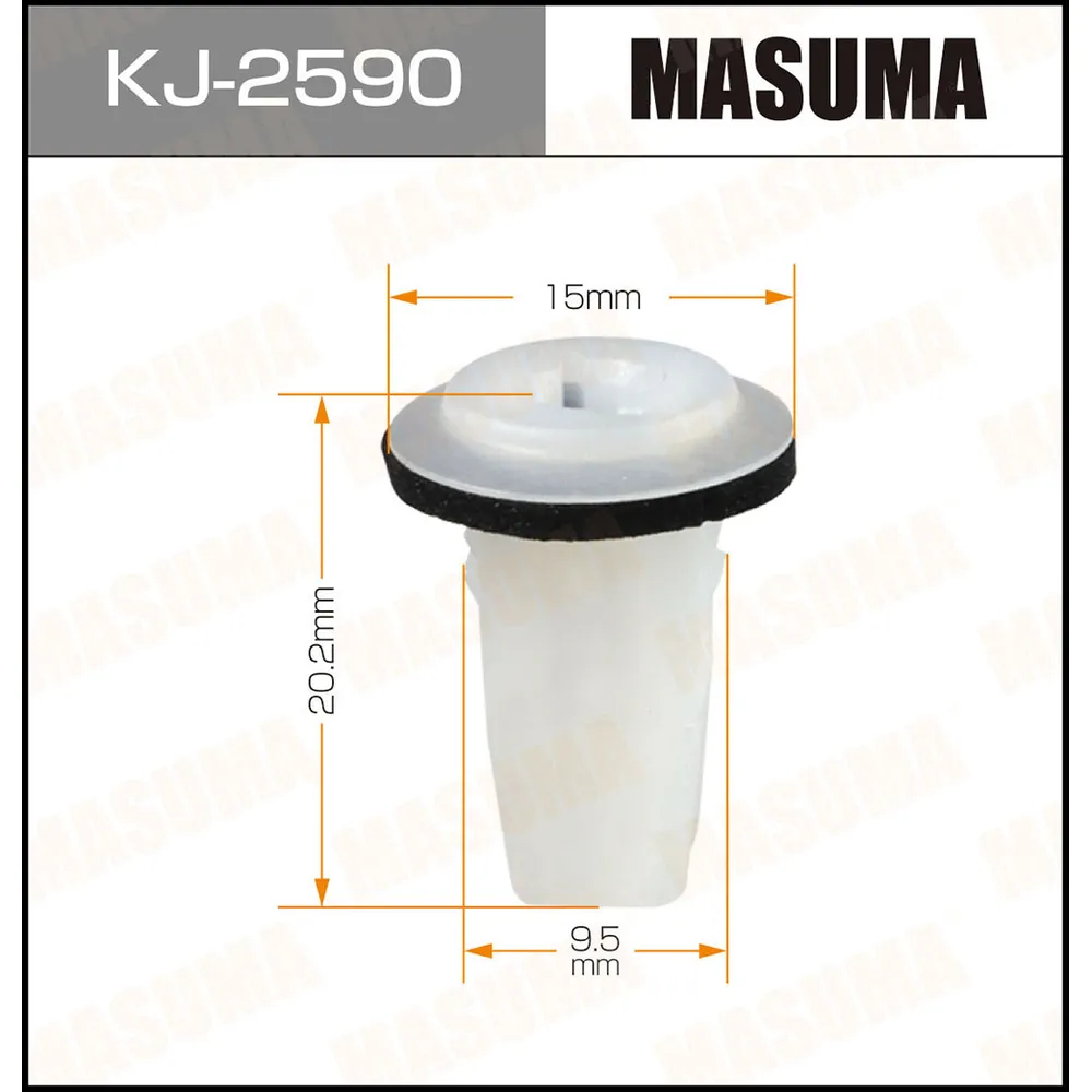 Клипса универс. 2590-KJ [уп.50] MASUMA KJ-2590