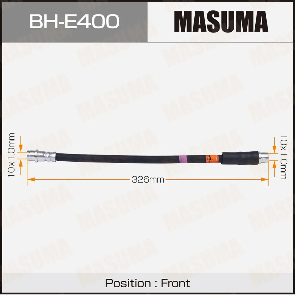 Шланг тормозной MASUMA AUDI- /front/ A4 00- MASUMA BHE400