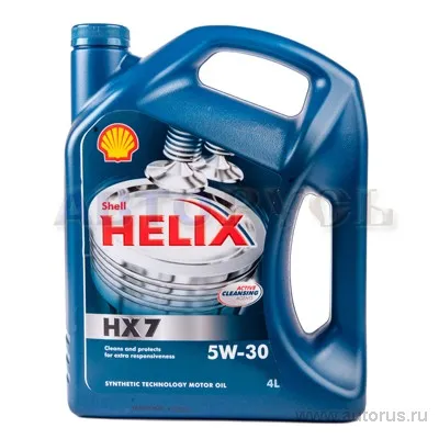 Масло моторное SHELL Helix HX7 5W-30 полусинтетическое 4 л 550040304