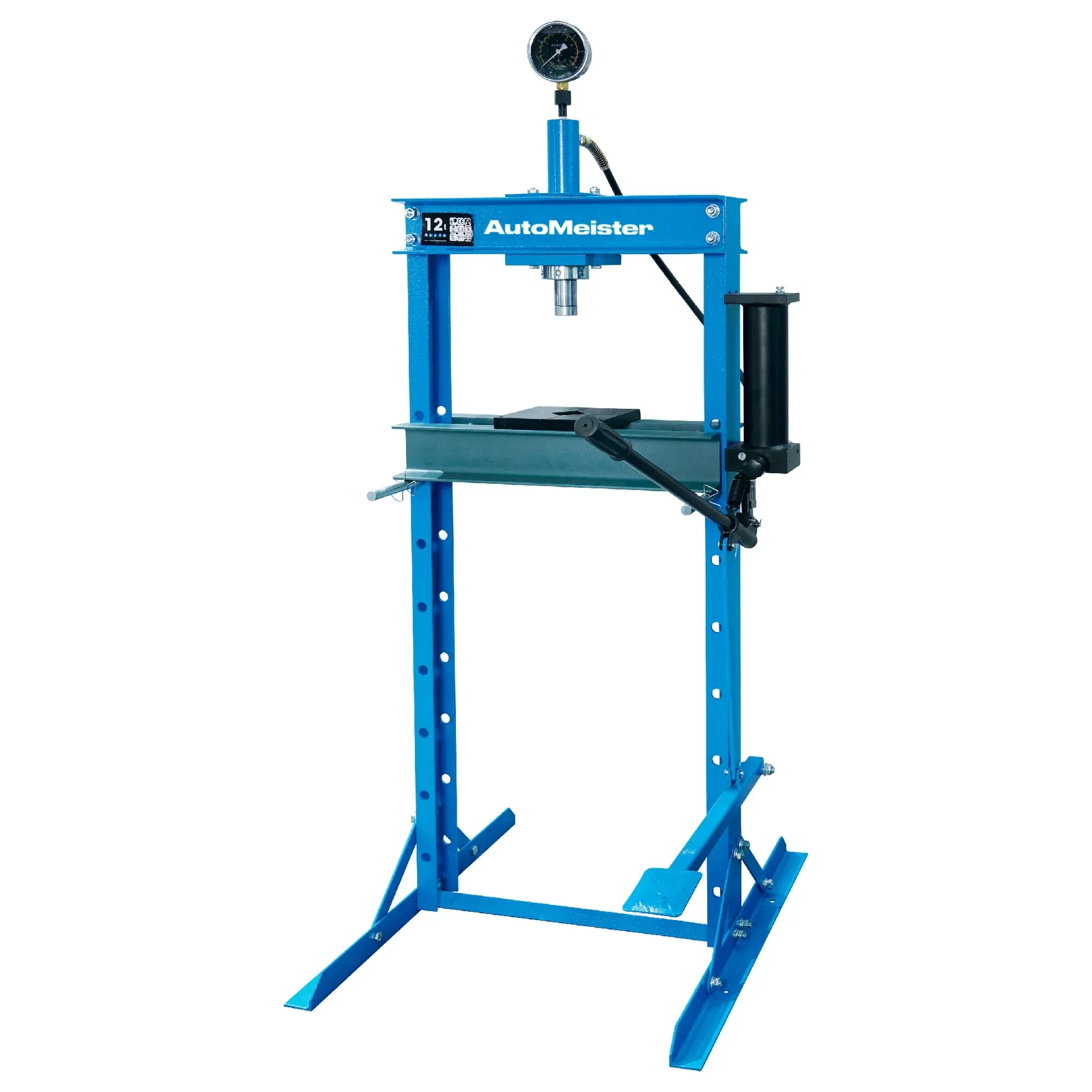 Пресс гидравлический 12 тонн, ножной и ручной привод AutoMeister 74154