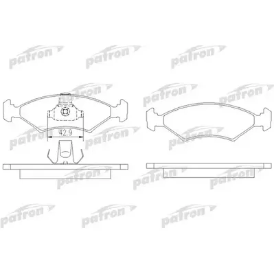 Колодки тормозные дисковые передн FORD: FIESTA III 89-95, FIESTA IV 95-02, FI PATRON PBP1081