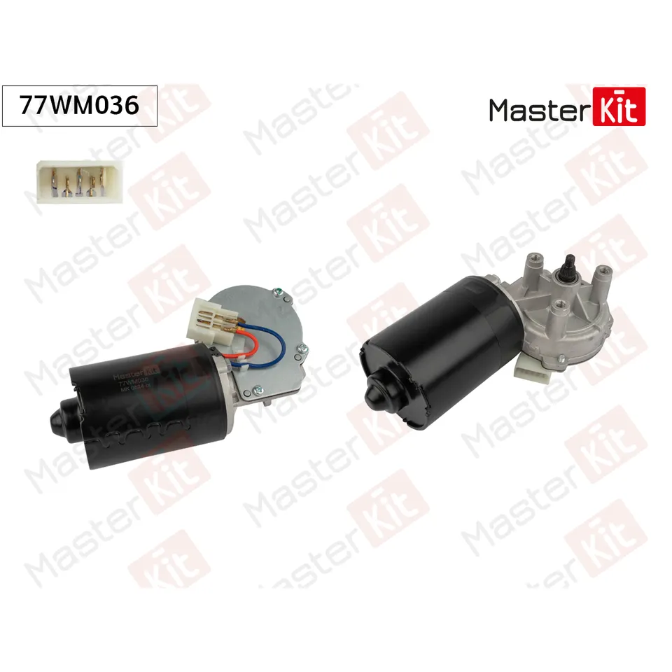 Мотор стеклоочистителя перед. Volkswagen TRANSPORTER III/POLO (6N1) 1994 - 1999 77WM036 MASTERKIT 77WM036