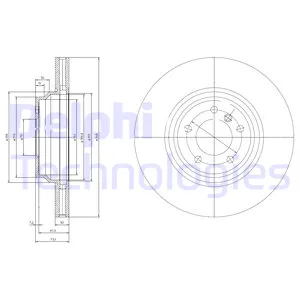 Диск тормозной передний вент. DELPHI BG9019