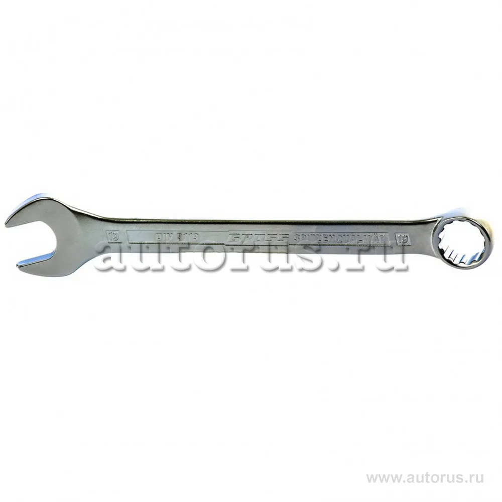 Ключ комбинированный 19 мм, CrV, холодный штамп GROSS 15138