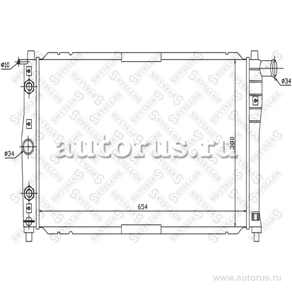 Радиатор Daewoo Nubira 1.8 АКПП 98 STELLOX 1025319_SX