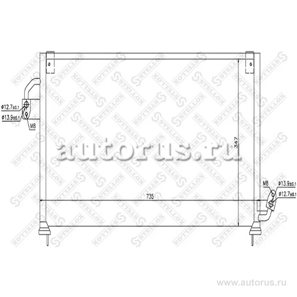 Радиатор кондиционера Subaru Forester STELLOX 1045521_SX