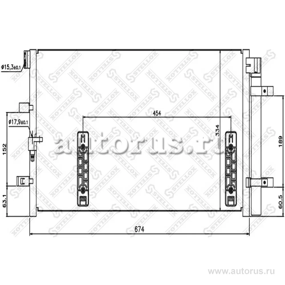 Радиатор конд. Audi A4/A5/Q5 1.8TFSi-3.2TFSi 07> STELLOX 10-45181-SX