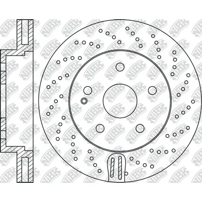 Диск тормозной передний перфорированный MB C-W204/S204/C204 / E-W212/S212/A207/E207 / SLK NIBK RN1464DSET