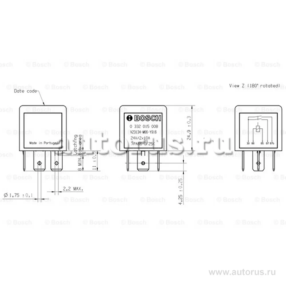 Реле универсальное BOSCH 0332015008