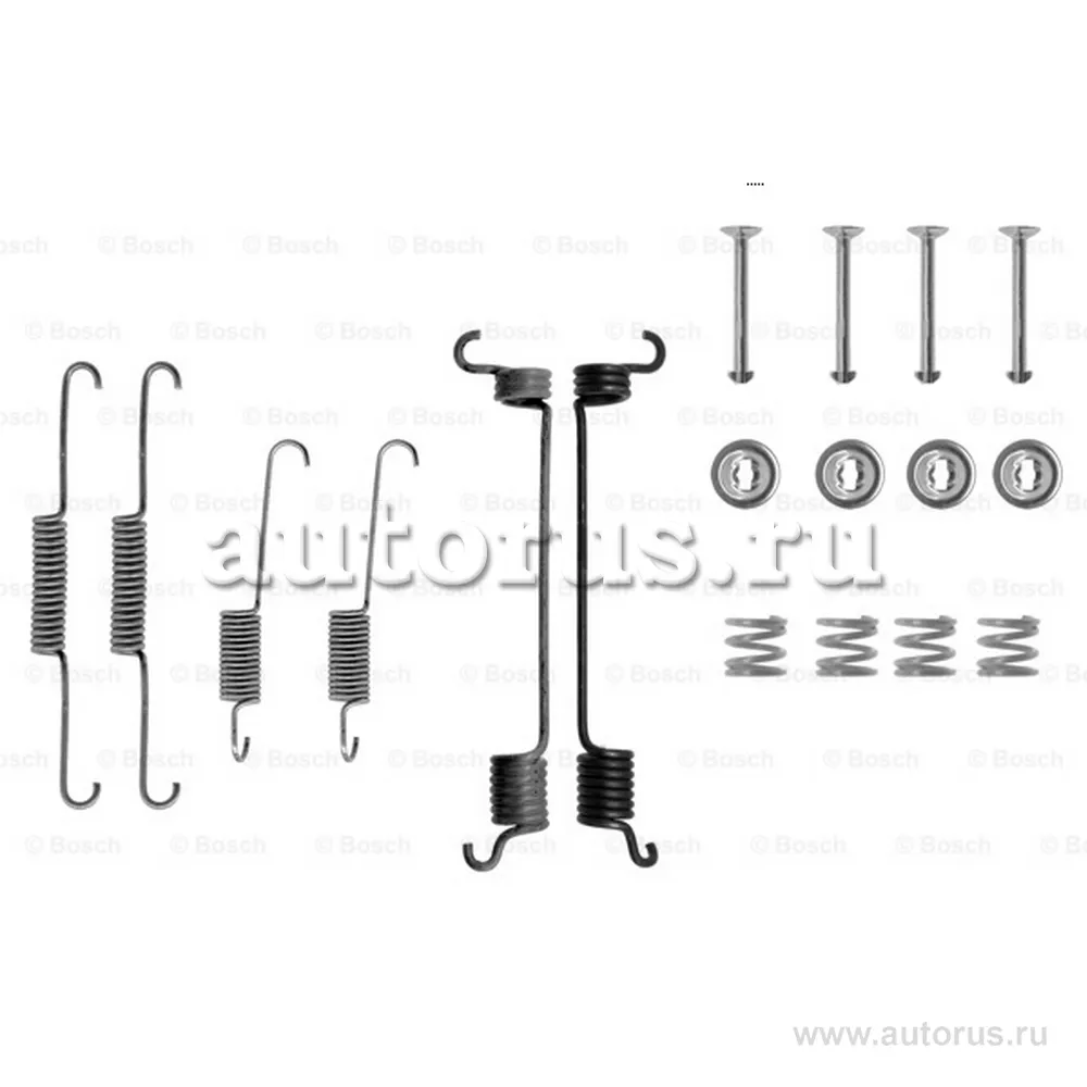 Установочный к-кт задних колодок NISSAN MICRA (K11E) (1992-2002) BOSCH 1987475124